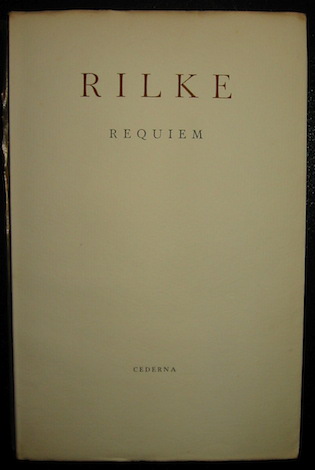 Reiner Maria Rilke Requiem 1947 Milano Enrico Cederna